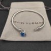 Petite Chatelaine&reg; Bracelet Sterling Silver with Blue Topaz, 3mm - 17 CM