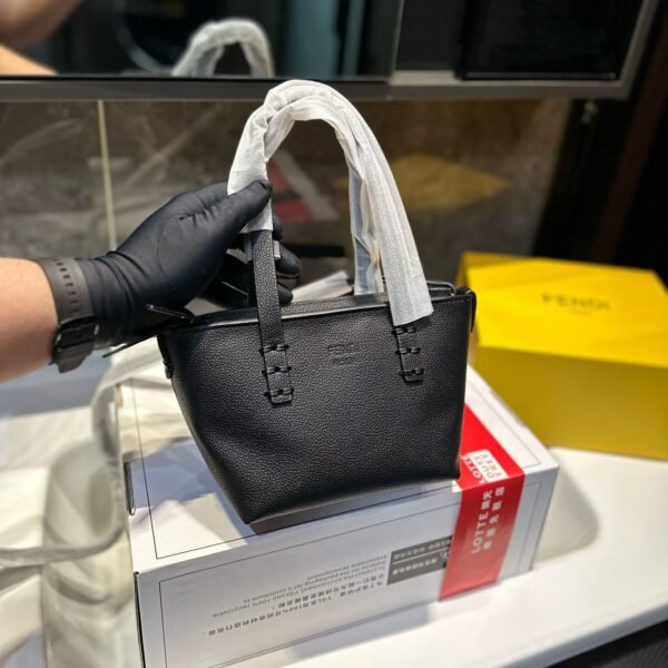 Fendi Dove-Coloured Leather Roll Mini Bag - Brown
