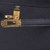 Kelly Sellier 25 Bag Black Epsom Gold Hardware New
