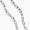 3F6D7ECD-431B-4F32-C616-C2EE64881612.jpg DY Madison® Chain Necklace Sterling Silver with 18K Rose Gold, 8.5mm
