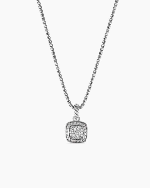3FD4367D-7E1D-9CF1-80A6-B844CA632B1E.jpg Petite Albion Pendant Necklace Sterling Silver with Pave Diamonds, 7mm
