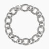Oval Link Chain Bracelet Sterling Silver, 12mm - 19cm