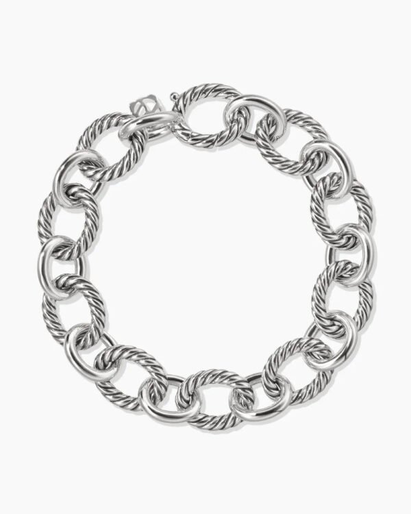 Oval Link Chain Bracelet Sterling Silver, 12mm - 19cm