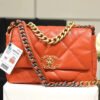 Chanel 19 Handbag 26cm Orange For Women AS1160