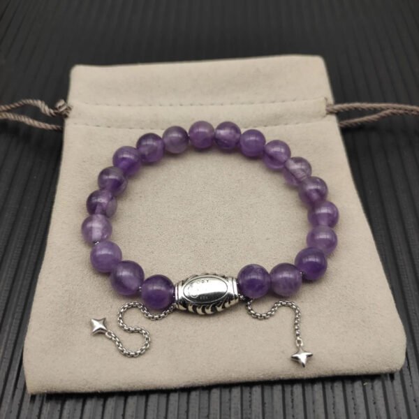 8MM Stretch Rock Crystal Bracelet