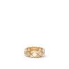 COCO CRUSH RING Quilted motif, small version, 18K BEIGE GOLD - 6