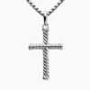 Cable Cross Pendant Sterling Silver