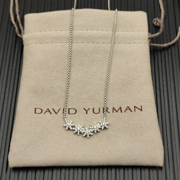 41C95BE8-10C4-F190-C6EF-54CF418DD2F8.jpg Starburst Cluster Station Necklace Sterling Silver with Diamonds