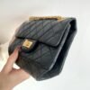 Chanel Mini 2.55 Handbag Black For Women Gold Toned Hardware 7.8in/20cm AS0874 Y04634 94305
