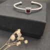 David Yurman  Sterling Silver Diamond Ruby 4mm Noblesse Cable Bracelet