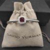 David Yurman  Sterling Silver Diamond Ruby 4mm Noblesse Cable Bracelet