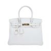 44448C4E-D929-8684-7334-EE1983D44136.jpg Birkin 30 Bag White Clemence Leather with Gold Hardware