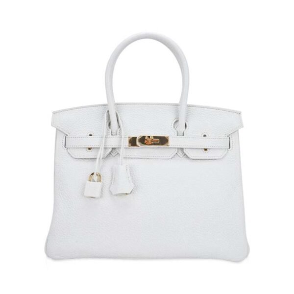 44448C4E-D929-8684-7334-EE1983D44136.jpg Birkin 30 Bag White Clemence Leather with Gold Hardware
