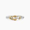 454AF928-328F-9826-11AB-61498C3CA76B.jpg Petite Buckle Ring Sterling Silver with 18K Yellow Gold, 2mm - 6