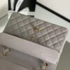 4586F173-BFDA-4BEF-6590-EE42A518A869.jpg Chanel Classic Handbag 26cm Grey For Women A01112