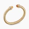 Classic Cablespira&reg; Bracelet 18K Yellow Gold with Citrine and Diamonds, 7mm
