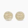 4784F5EC-BACB-A161-D3C7-43019E70DFE2.jpg Sculpted Cable Stud Earrings 18K Yellow Gold with Diamonds, 14mm