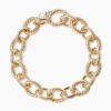Oval Link Chain Bracelet 18K Yellow Gold, 12mm - 19cm
