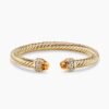 Classic Cablespira&reg; Bracelet 18K Yellow Gold with Citrine and Diamonds, 7mm