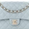 48BA0052-3CEE-0B66-C96B-EDB35E9C8090.jpg Caviar Quilted Medium Double Flap Light Blue