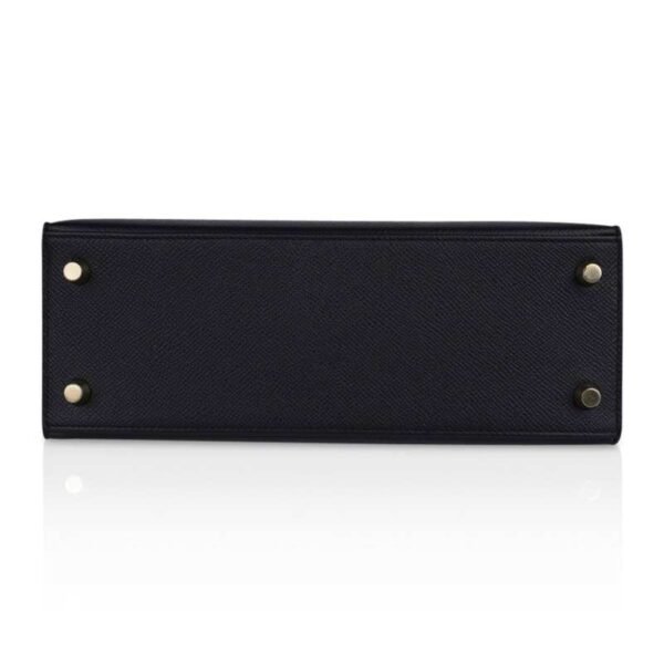 Kelly Sellier 25 Bag Black Epsom Gold Hardware New