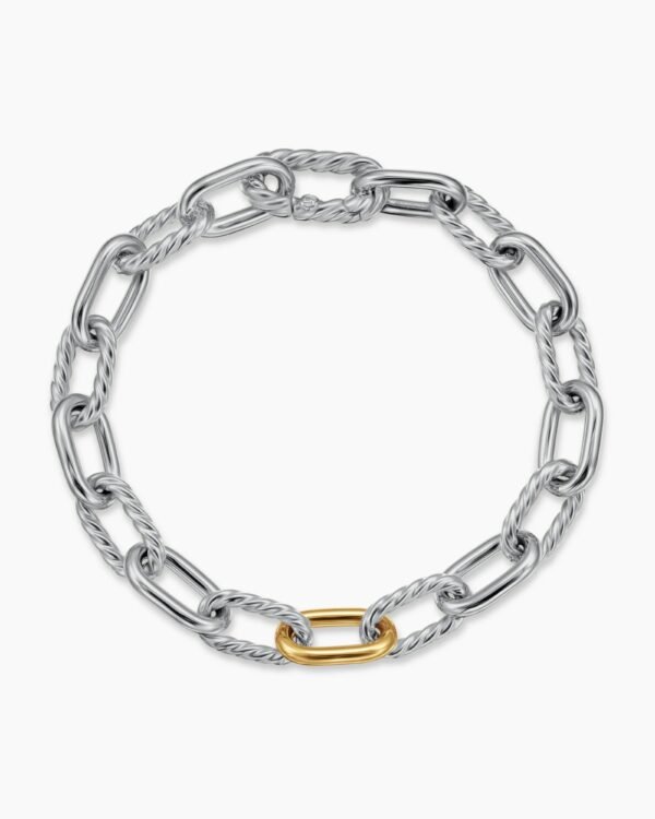 DY Madison&reg; Chain Bracelet Sterling Silver with 18K Yellow Gold