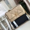 Chanel 19 Flap Bag Beige For Women 10.1in/26cm