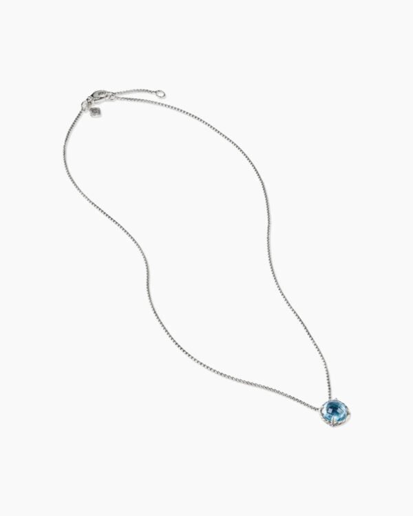 499EB8A4-79FC-31C9-19F8-B1C8CF9E1514.jpg Petite Chatelaine® Necklace Sterling Silver with Blue Topaz, 10mm