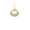 David Yurman Helena Round Pendant Necklace in Sterling Silver and 18K Yellow Gold with Diamonds