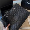 Chanel Grand Shopping Tote Black Caviar Silver Hardware