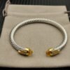 5mm Cable Bracelet with Citrine & Diamond Accents