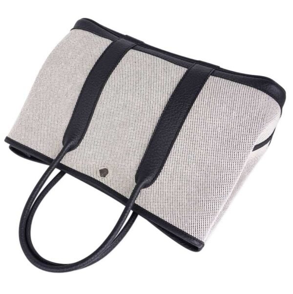 Bag Garden Party 30 Criss Cross Toile / Black Vache Country Leather