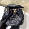 Chanel Classic Bucket Bag Gold Toned Hardware Black For Women 7.8in/20cm