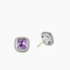 4C180875-4130-8A5D-90E3-A4F7E2ECA52F.jpg Albion® Stud Earrings Sterling Silver with Amethyst and Diamonds, 7mm