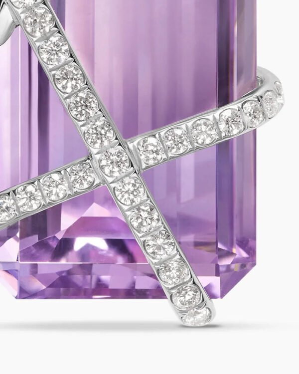 4D2643A7-6BC1-A70B-9B72-D9F67AA140A6.jpg Cable Wrap Amulet Sterling Silver with Lavender Amethyst and Diamonds, 32mm