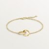 LOVE BRACELET, ON CHAIN, SEMI-PAVED