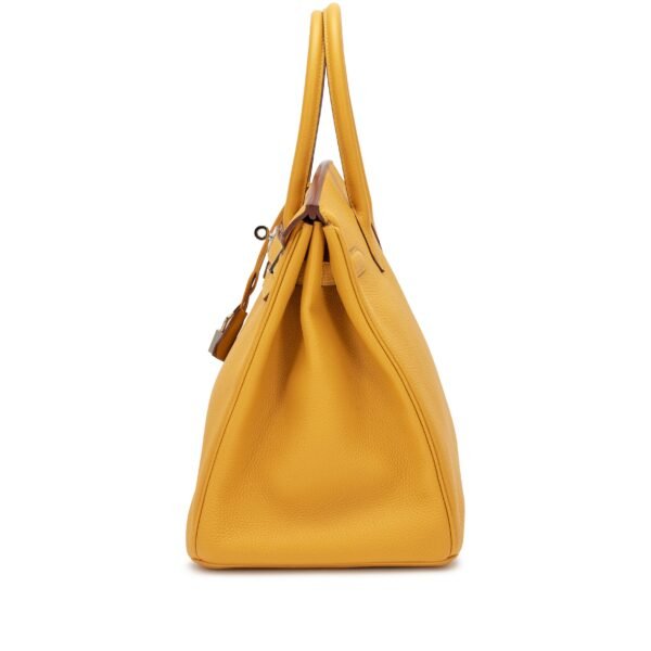 Birkin 25 Jaune Ambre Togo Palladium Hardware