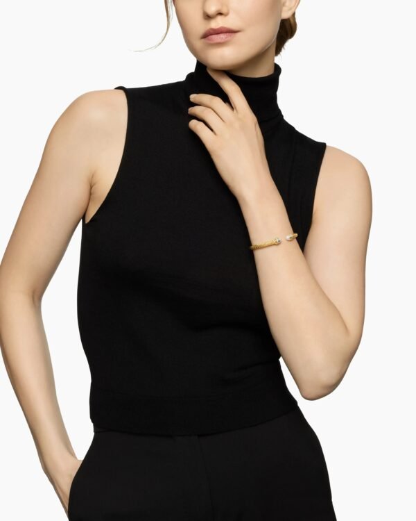 Classic Cablespira&reg; Bracelet 18K Yellow Gold with Pearls and Diamonds, 5mm