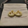 Sculpted Cable Shrimp Earrings 18K Yellow Gold , 20.5mm