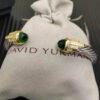7mm Cable Bracelet with Peridot & Diamond Accents ??Gold Cap