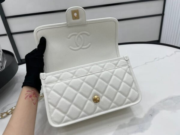 Chanel AS3653 22K Bag White For Women, Women&rsquo;s Bags 9.8in/25cm