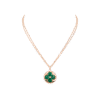 Color Blossom XL Medallion, Pink Gold, Malachite and Diamond