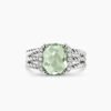 Petite Wheaton&reg; Sterling Silver with Prasiolite and Diamonds, 10mm