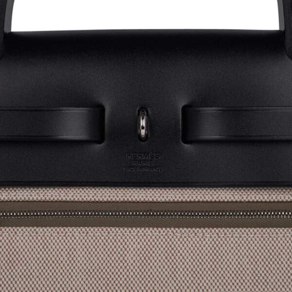 50FC5F1C-FA02-33BD-A98D-8DB77E3E0481.jpg Herbag Zip 31 Bag Retourne Khaki Berline & Black Leather with Palladium Hardware