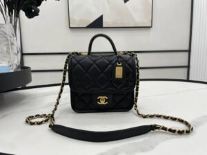 Chanel 22K Flap Bag Black For Women, Women&rsquo;s Bags 8.1in/20.5cm