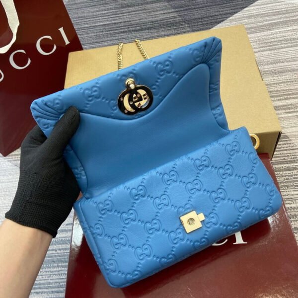 524D7902-A25A-9510-586C-C11AA557326F.jpg Gucci Milano Mini Puffy GG Embossed Leather