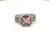 52E459AB-D4A8-5665-BB69-2C2D3189FE89.jpg Petite Wheaton® Ring Sterling Silver with Amethyst and Diamonds, 10mm - 6