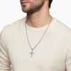 Cable Cross Pendant Sterling Silver