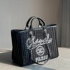536C1469-3B70-DFCF-C570-CAEE38D4255C.jpg CHANEL Deauville 2wayTote Bag Black A66941 Cotton Leather