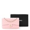 537936C7-1053-6DDA-D3FB-97AE60F62507.jpg Caviar Quilted Medium Double Flap Light Pink